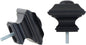 Ivilon Square Finials for Curtain Rods of 1 and 1-1/8 Inch Diameter Color Black