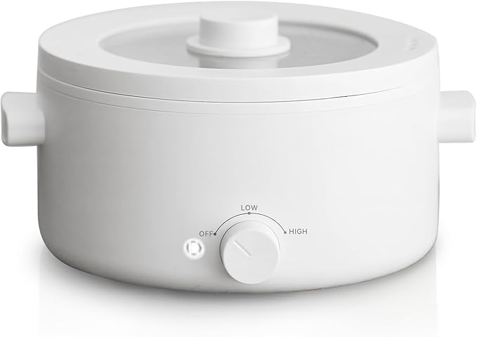 Hot Pot Electric, 2L Ceramic Glaze Non-Stick Pan, Portable Hot Pot by olayks