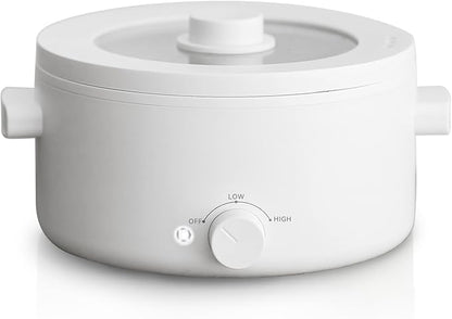 Hot Pot Electric, 2L Ceramic Glaze Non-Stick Pan, Portable Hot Pot by olayks