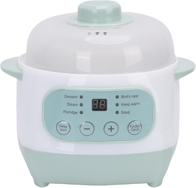 TOPINCN 1L 200W Electric Stew Pot, Smart ABS Ceramic Mini Slow Cooker, Dorm Room by TOPINCN