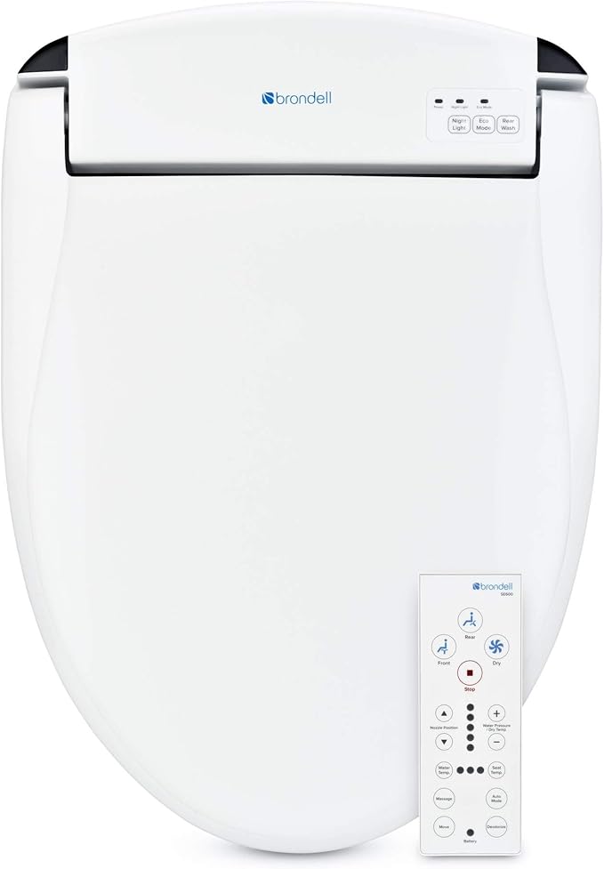 Brondell Swash SE600 Bidet Toilet Seat, Fits Elongated Toilets, Warm Air Dryer by Brondell