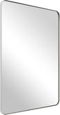 ANDY STAR Chrome Mirror for Bathroom, Rectangular Stainless Steel Rounded by ANDYSTAR
