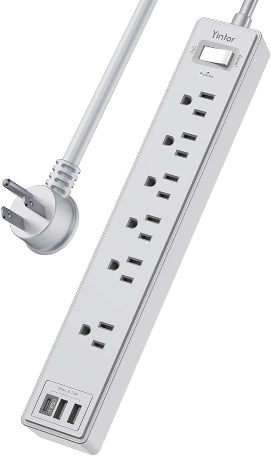 6Ft Power Strip Surge Protector by Yintar