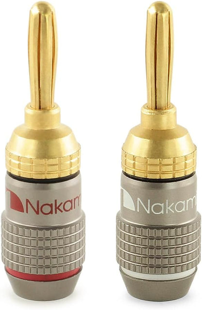 Nakamichi FanLock Excel Series 24k Gold Plated Banana Plugs 10 AWG by Nakamichi
