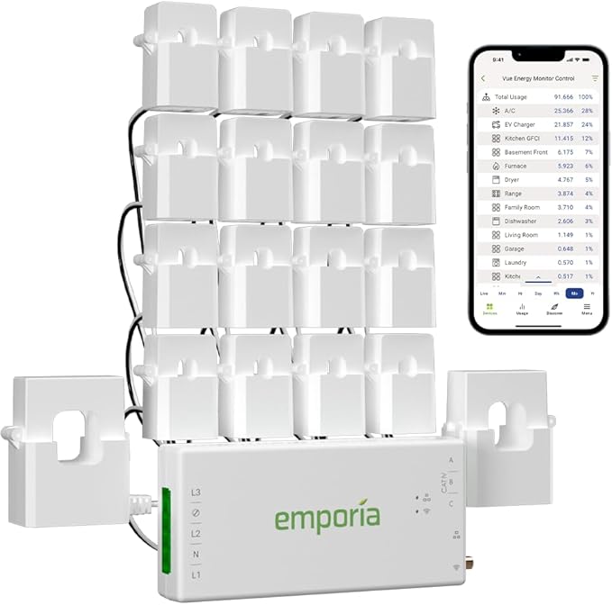 Emporia Energy Monitor with 16 Sensors + 4 Smart Plugs Super Bundle - Image 8