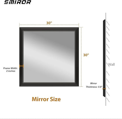 SMIROR Matte Black Bathroom Mirror - Image 2