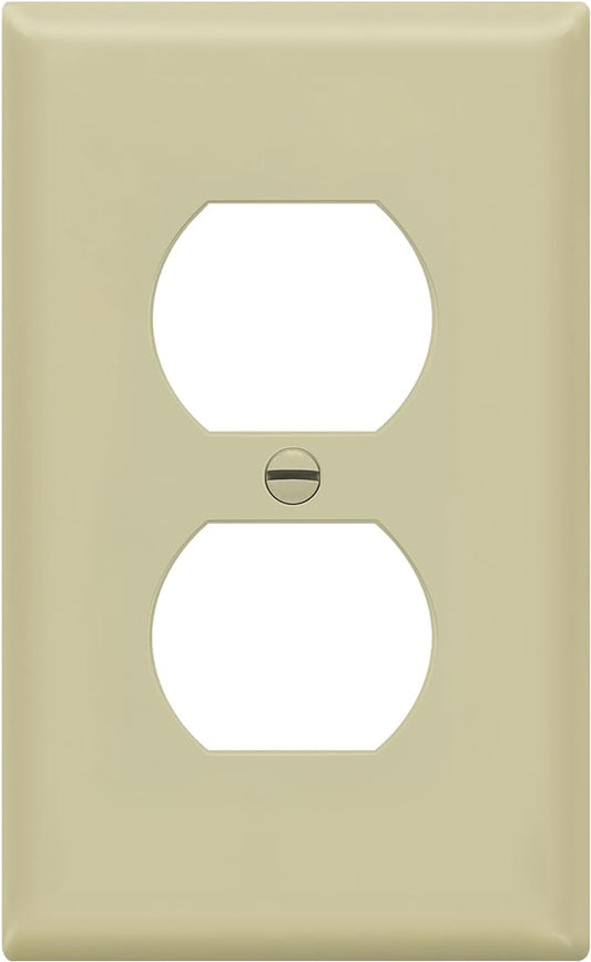 Enerlites 8821-I Duplex Receptacle Outlet Wall Plate, Standard Size 1-Gang by Enerlites