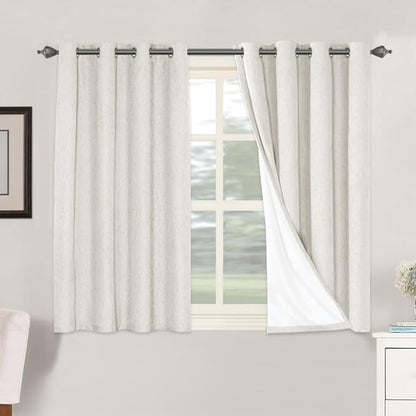 H.VERSAILTEX Primitive Linen Curtains 100% Blackout Curtain Drapes Burlap by HVERSAILTEX