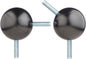 Ivilon Bay Window Curtain Rod Corner Connector - for Rods of 5/8 to 1-1/8 Inch - Black