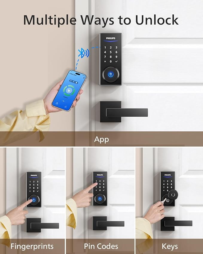 Philips Smart Lock with Handles, Keyless Entry Door Lock Set, Smart Door Lock - Image 2