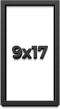 9x17 Shadow Box Frame Black | 1 Inch Deep Solid Wood Shadowbox Display Frame | by CustomPictureFrames