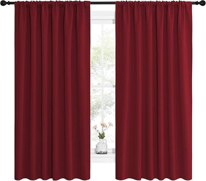 NICETOWN Christmas Patio Door Blackout Curtains, Noise Reducing Curtains and - Image 2