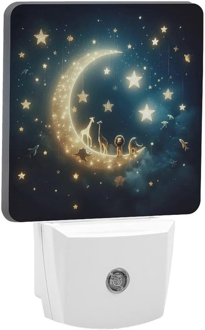 Moon and Starry Sky Night Light, Plug into Wall Decor Nightlights - Image 8