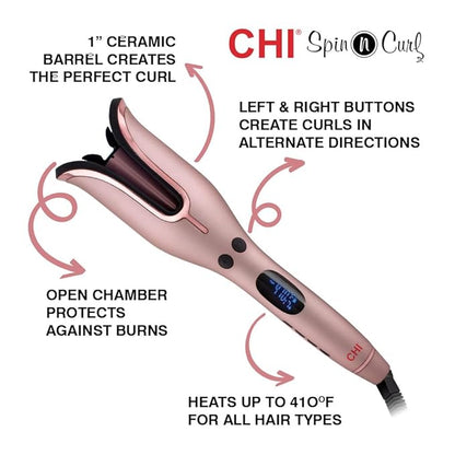 CHI Spin N Curl, Curling Iron For Healthy & Shiny Effortless Curls & Waves - Image 2