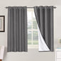 H.VERSAILTEX Linen Blackout Curtains 54 Inches Long 100% Absolutely Blackout by HVERSAILTEX