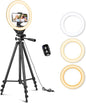 Sensyne 10'' Ring Light with 50'' Extendable Tripod Stand, LED Circle Lights by sensyne