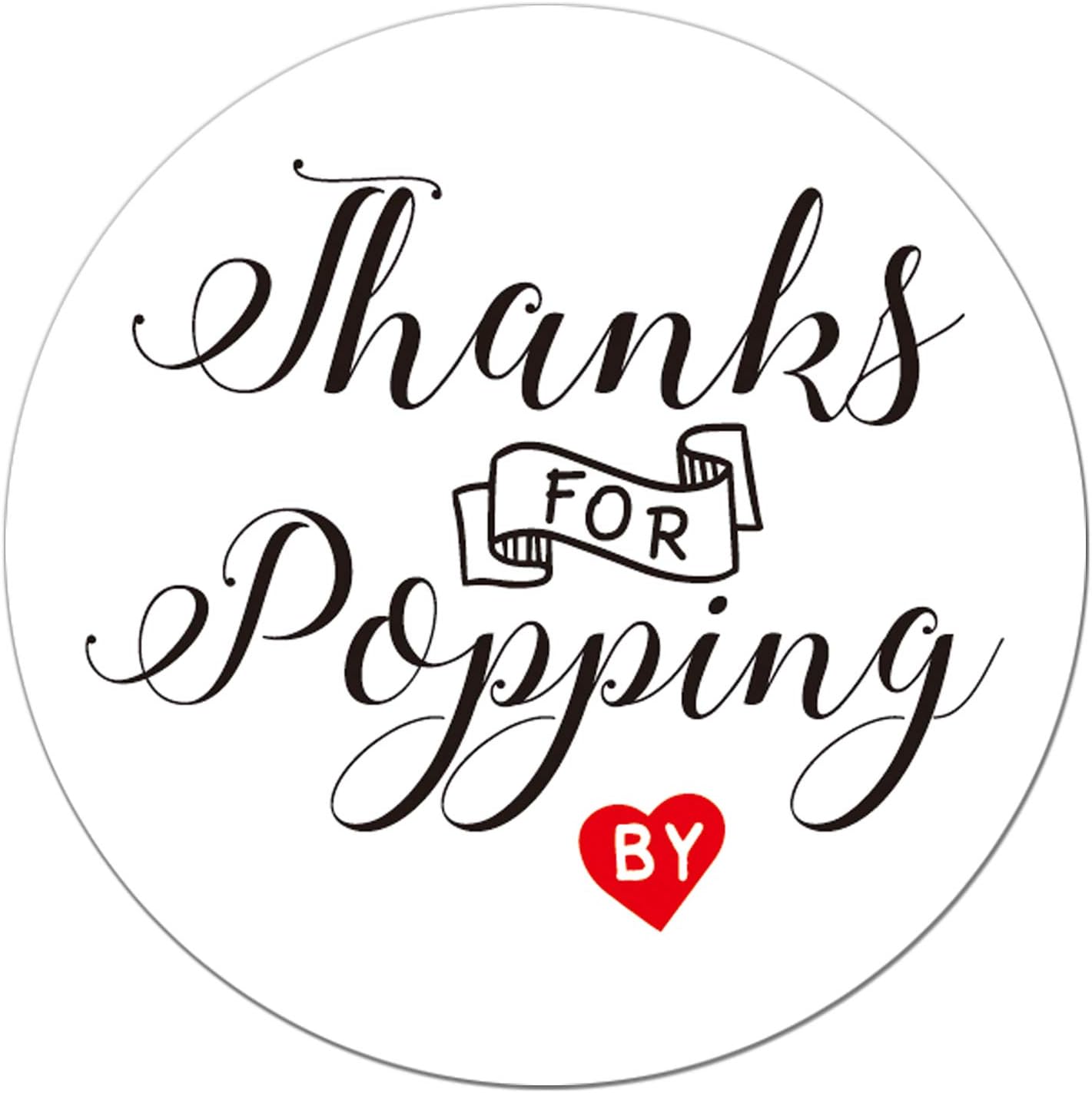 50 Thanks for Popping By Stickers, Baby Shower Favor Stickers, Baby Shower Stickers, 2 Inch