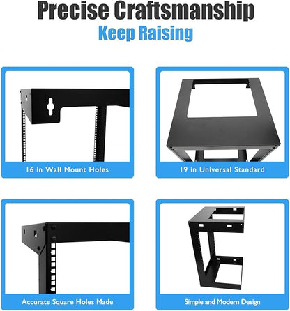 Raising electronics 12U Wall Mount Open Frame 19 Inch Server Equipment Rack - Image 6