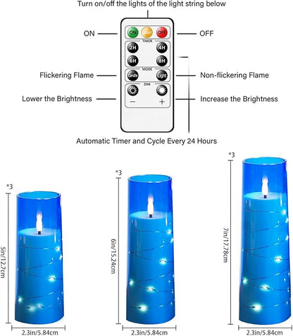 Flickering Flameless LED Candles, Battery Operated Candles 9 Pcs - Image 2