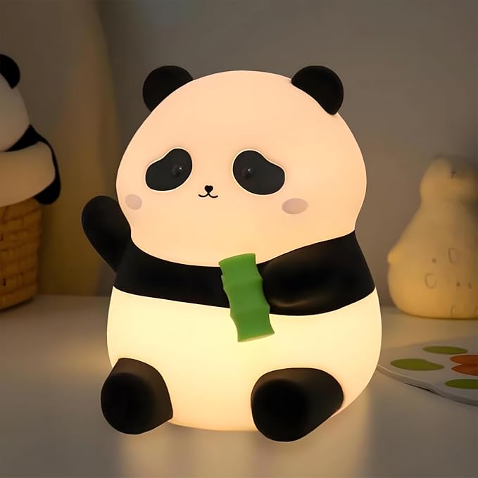 Rytinazzz Panda Night Light, 50-Hour Battery & Pat-to-Change Brightness by Rytinazzz