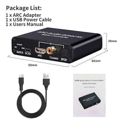 HDMI ARC Audio Extractor 192KHz Digital to Analog Audio Converter HDMI ARC - Image 7