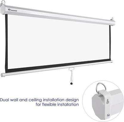 Instahibit 72" Projection Screen Pull Down 4:3 4K HD Manual Retractable - Image 6