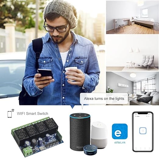 Ewelink WiFi Wireless Smart Relay Module USB 5v 4 Channel Inching Self-Lock - Image 5