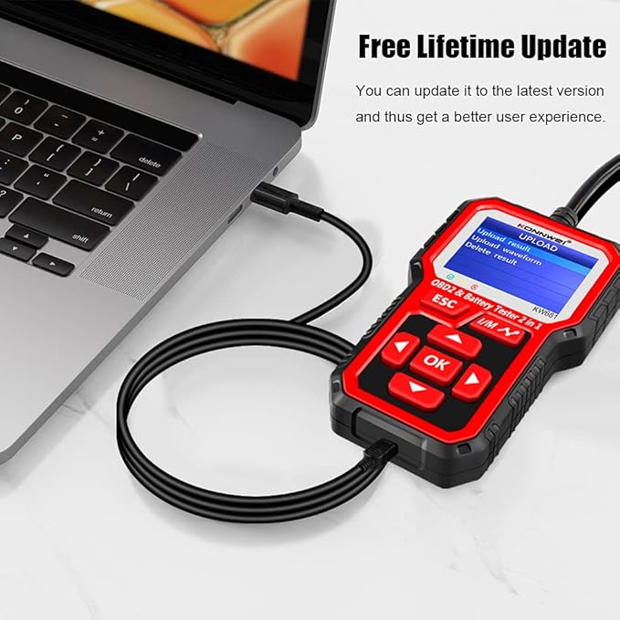 KONNWEI KW681 OBD2 Scanner 6V 12V Car Battery Tester, 2 in 1 Car Diagnostic - Image 7