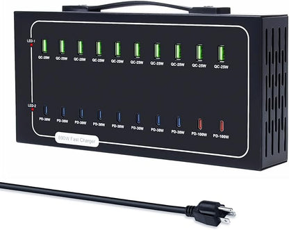 690W USB Charging Station, 20 Port Fast Charging Station by Yoodarmx