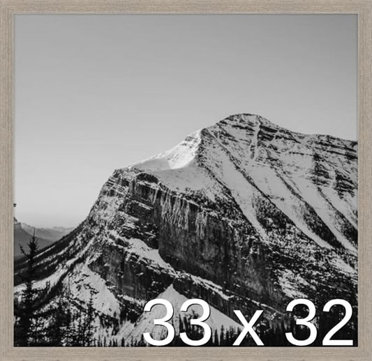 Frame It Easy 33 x 32 Rustic Gray Wood Frame by FrameItEasy