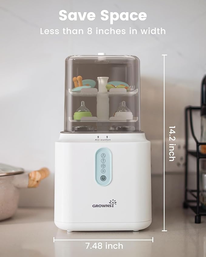 Grownsy 3 Layers Large Capacity Bottle Sterilizer and Dryer, 45% Faster - Image 4