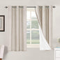 H.VERSAILTEX Primitive Linen Curtains 100% Blackout Curtain Drapes Burlap by HVERSAILTEX