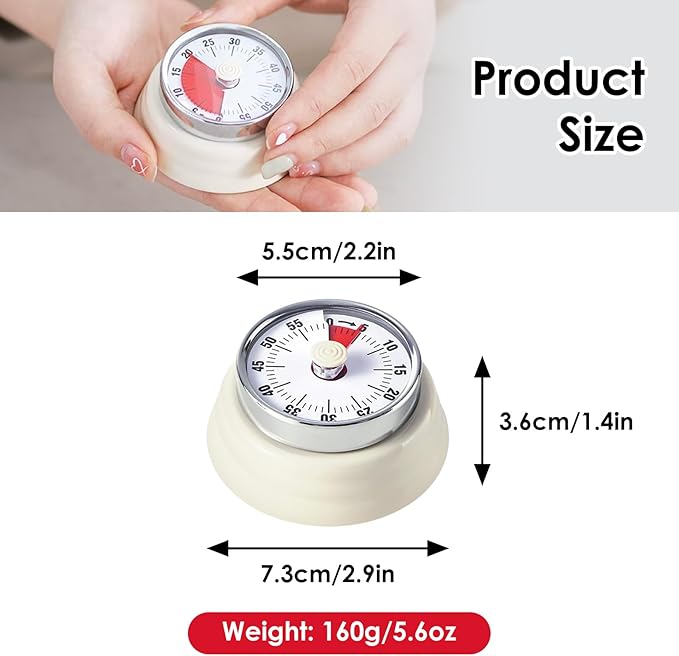 Visual Timer, Teeloray 60-Minute Countdown Timer, Kitchen Timer - Image 7