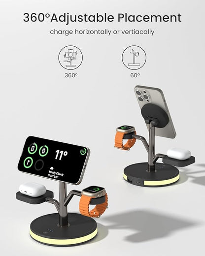 3 in 1 Charging Station for Apple Devices, Fast Charging Magsafe Charger Stand - Image 3