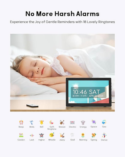 10.1" Large Digital Clock with Date and Day - Image 7