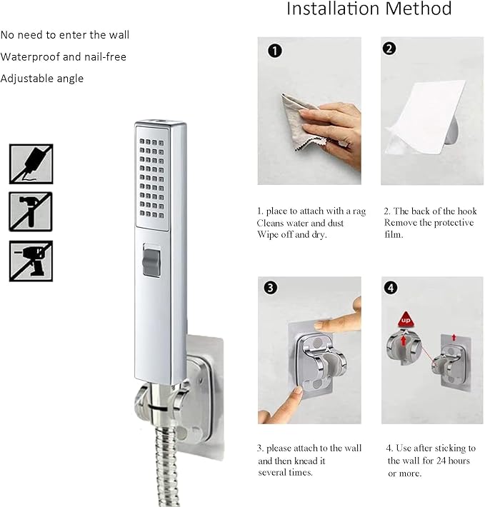 8"High Pressure Square Rain Shower Head and 2-in-1 Hand Shower.Equipped - Image 9
