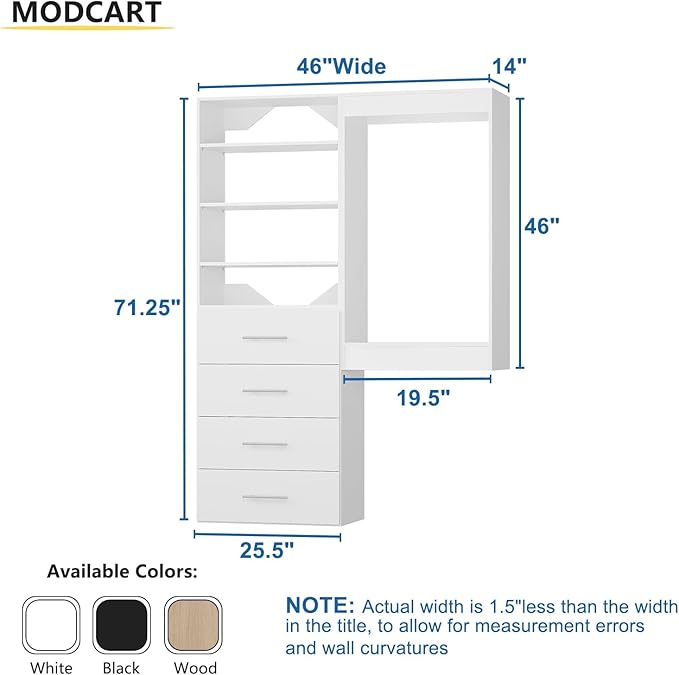 Modular Closet, Wood Tower Storage - Image 2