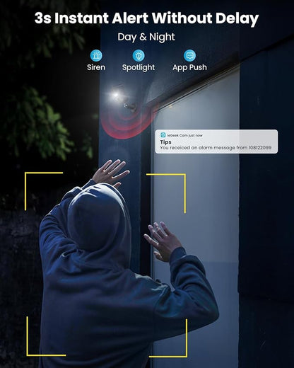 ieGeek Security Cameras Wireless Outdoor, 2K 3MP Battery Powered WiFi Security - Image 7