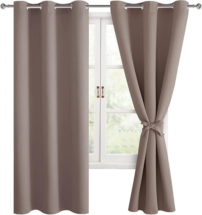 Hiasan Blackout Curtains for Bedroom, 42 x 63 Inches Length by Hiasan