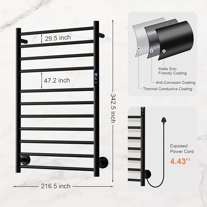 Towel Warmer Rack, Heated Towel Racks - Image 2