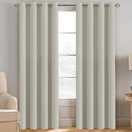 H.VERSAILTEX Ivory Curtains for Bedroom Window Treatment Blackout Thermal by HVERSAILTEX