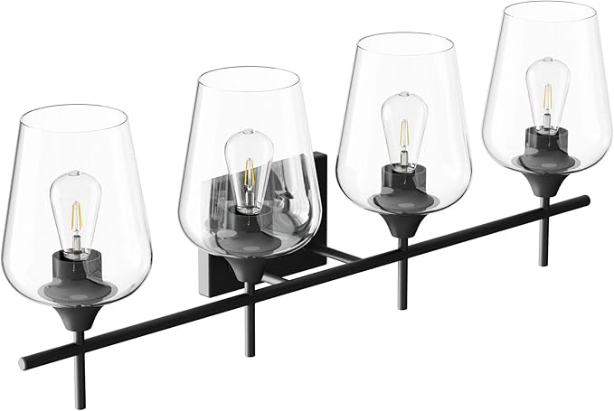 VONLUCE Bathroom Vanity Light, 4 Light Bathroom Light Fixture Over Mirror - Image 9