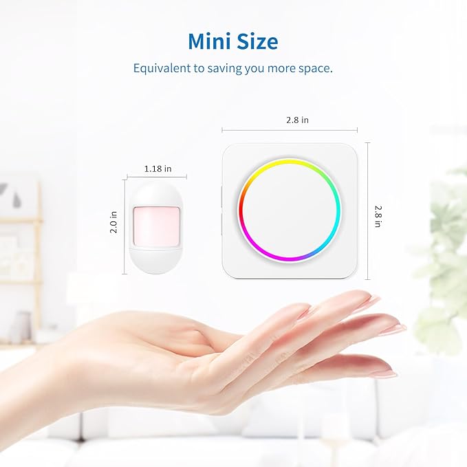 Wireless Motion Sensor Doorbell, Motion Detector Alarm Indoor, Door Chime - Image 4
