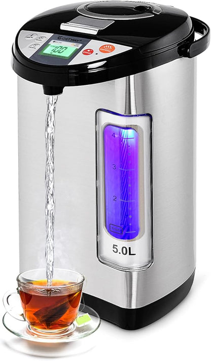 COSTWAY Instant Electric Hot Water Boiler and Warmer, 5-Liter LCD Water Pot by COSTWAY