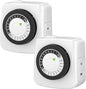 BN-LINK Indoor Timers Plug Mechanical 2 Prong 24-Hour Mini Lamp Timers 2 Pack by BN-LINK