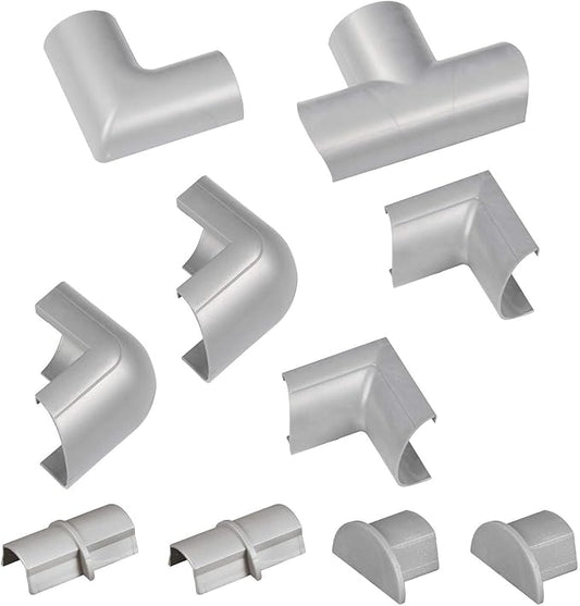 D-Line Medium Cable Raceway Accessory Pack, Join 1.18in x 0.59in Cord Cover by D-LineUSAinc