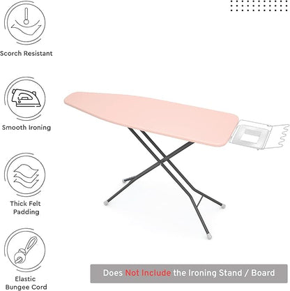 Encasa XO Ironing Board Cover and Pad 54"x15" - 4mm Felt Large Iron Board Cover - Image 2