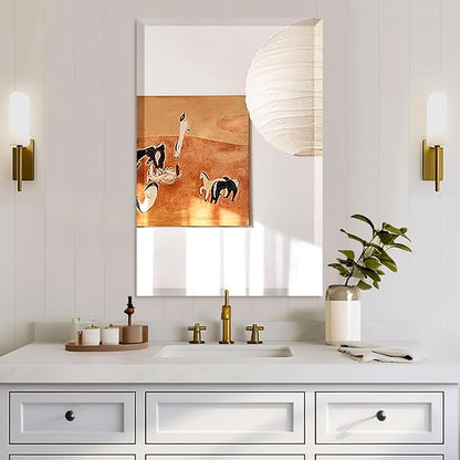 Mirrorons Beveled Mirror, Hangs Horizontally or Vertically. Upgraded - Image 5