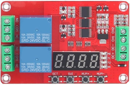 Relay Module 2-Channel 5V/12V/24V by Chiffonade