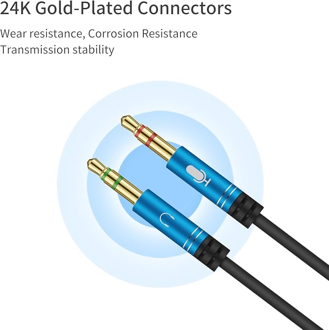 Headphone Y Cable Splitter Adapter - Image 7
